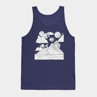 Fish Liner Art Tank Top